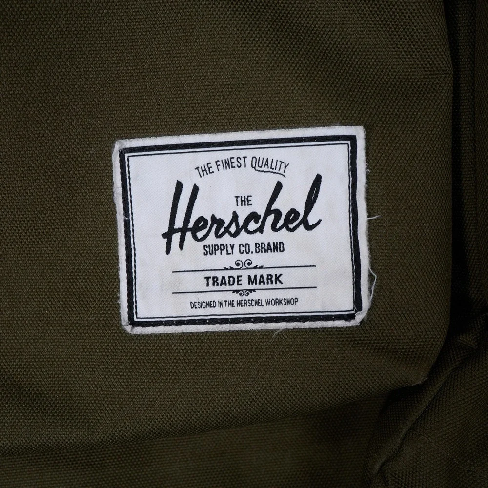 Herschel Supply Co Heritage Backpack Olive Green Canvas Laptop Sleeve Bag
